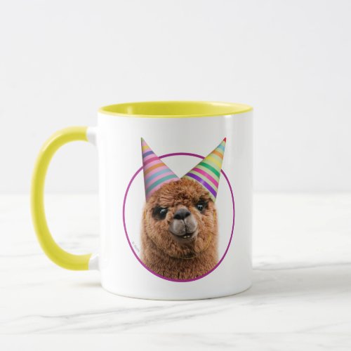 Alpaca Wearing Party Hats Mug