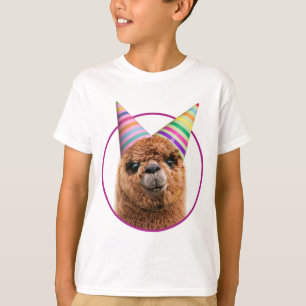 Alpaca Wearing Party Hats T-Shirt