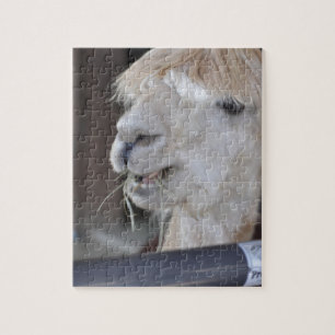 Alpaca, White Jigsaw Puzzle