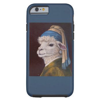 Alpaca With A Pearl Earring Case by vickisawyer at Zazzle