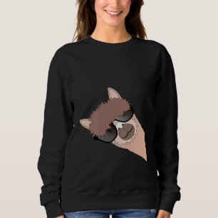 Alpaca With Sunglasses Cool Llama Outfit Sweatshirt