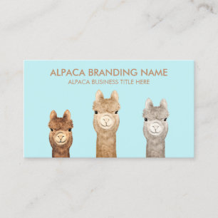 Alpaca Wool Farm Business Card