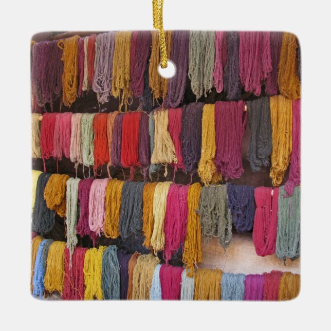 Alpaca Yarn Ceramic Ornament (Front)