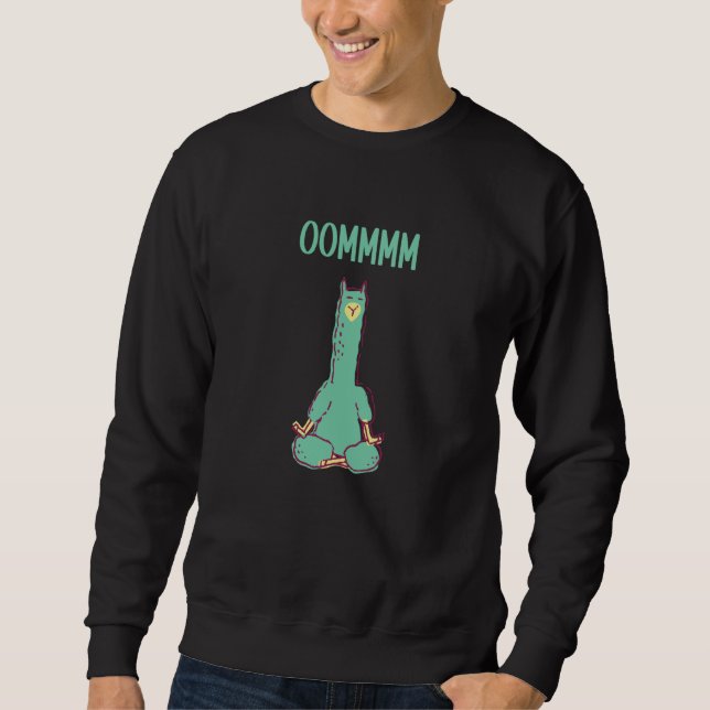 Alpaca Yoga Animals Workout Calm Zen Sweatshirt (Front)