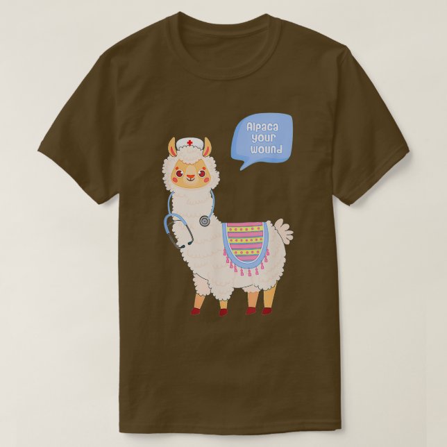Alpaca Your Wound Cute Llama Wound Care Nurse Gift T-Shirt (Design Front)