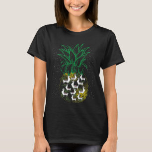 Alpaca Zoo Animal Lover Llama Pineapple T-Shirt
