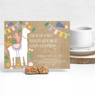 Alpaca'd With Fun Birthday Party Invitation