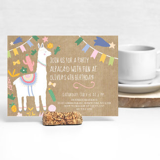 Alpaca'd With Fun Birthday Party Invitation