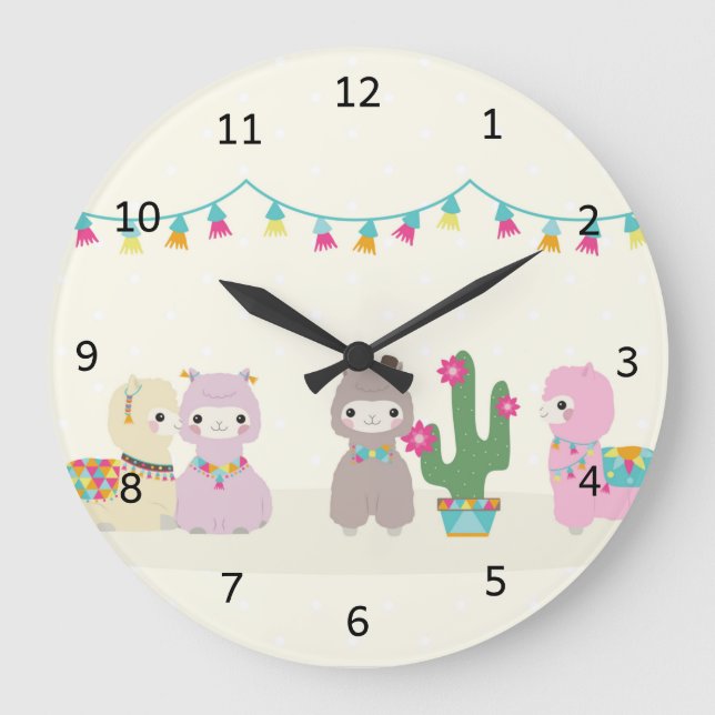 Alpacas Acrylic Wall Clock (Front)