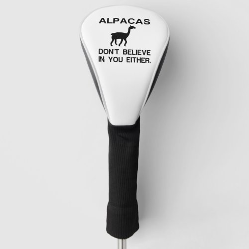 Alpacas Dont Believe Golf Head Cover