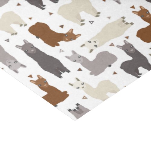 Alpacas Geo Pattern Tissue Paper