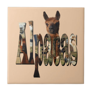 Alpacas Is The Word, Ceramic Tile