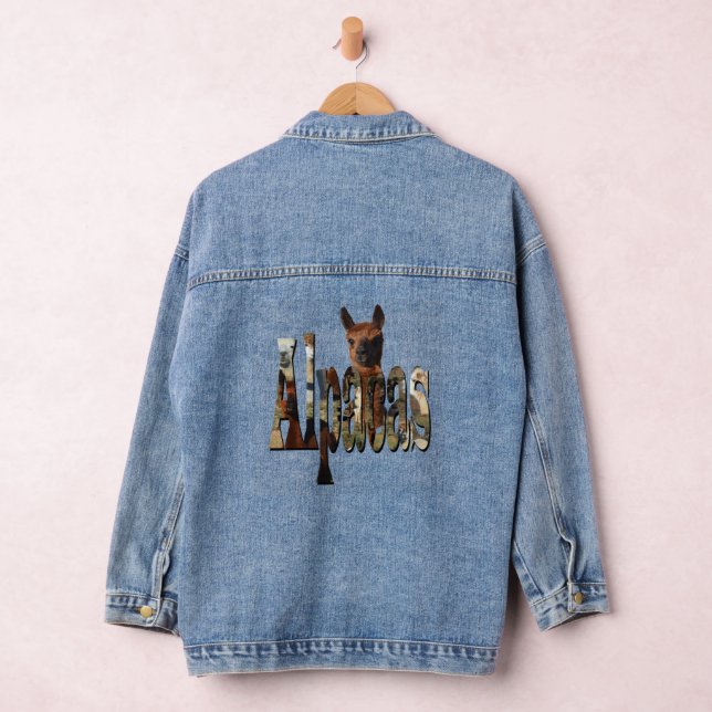 Alpacas Is The Word, Ladies Denim Jacket (Hangar)
