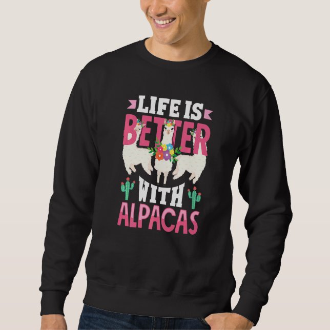 Alpacas Mammals LLamas Alpaca  With Alpacas Sweatshirt (Front)