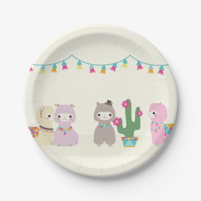 Alpacas Paper Plates (Front)