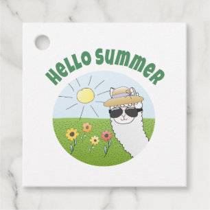 Alpaka party Hello Summer Alpaca partytime Favor Tags
