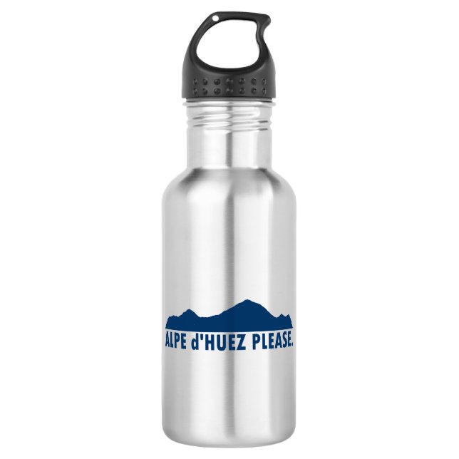 Alpe d’Huez France Please Stainless Steel Water Bottle (Front)