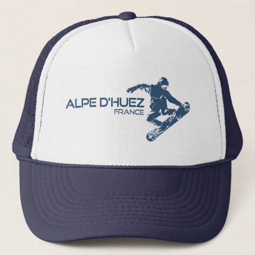 Alpe dâHuez France Snowboarder Trucker Hat