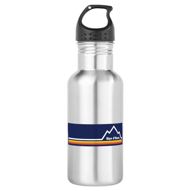 Alpe d’Huez France Stainless Steel Water Bottle (Front)