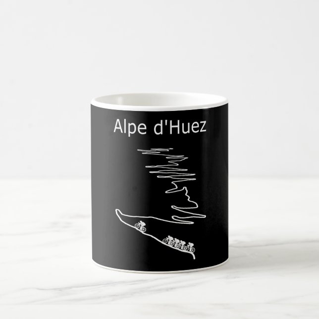 Alpe d Huez in France cycling design for men and Coffee Mug (Center)