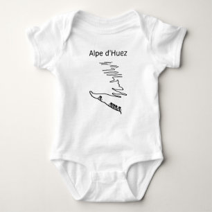 Alpe d Huez in France cycling for men and women Baby Bodysuit