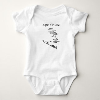 Alpe d Huez in France cycling for men and women Baby Bodysuit