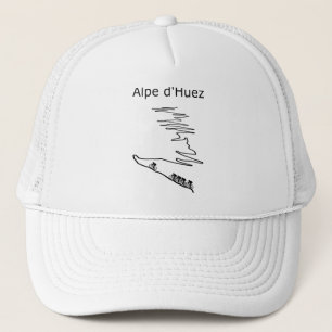 Alpe d Huez in France cycling for men and women Trucker Hat