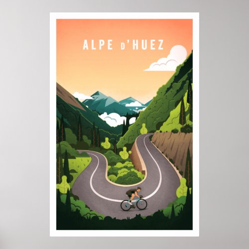 Alpe dHuez _ Cycling Poster