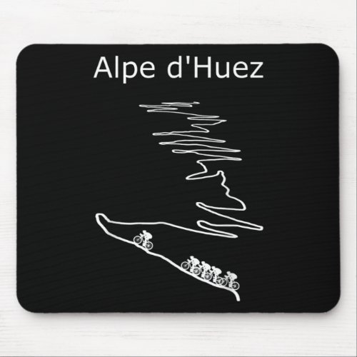 Alpe dHuez France Cycling Mouse Pad