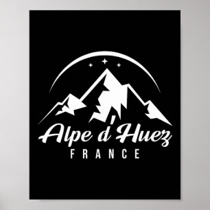 Alpe D'huez France Ski Resort Skiing Snowboarding Poster