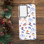 Alpe d'Huez France Ski Snowboard Pattern Samsung Galaxy S21 Ultra Case<br><div class="desc">A funny winter skiing seamless pattern for the ski resort Alpe d'Huez in French Alps France. Perfect gift idea for winter sports lovers: ski,  snowboard,  freestyle,  ski jump,  cross-country skiing.</div>