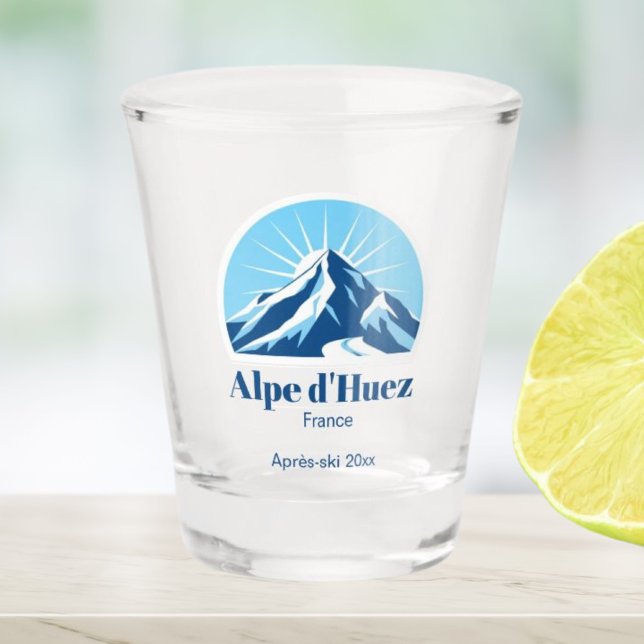 Alpe d'Huez France ski vacation resort   Shot Glass (Creator Uploaded)
