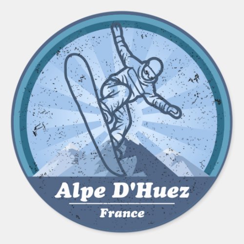 Alpe dHuez Ski Resort _ Snowboard Sticker
