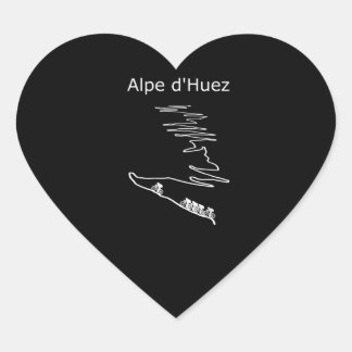 Alpe Huez In France Cycling Design Men Heart Sticker