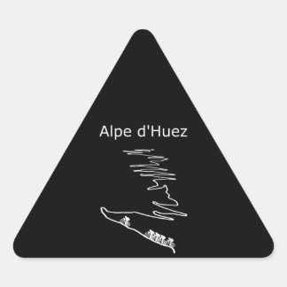 Alpe Huez In France Cycling Design Men Triangle Sticker