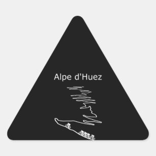 Alpe Huez In France Cycling Design Men Triangle Sticker