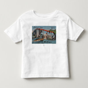 Alpena, Michigan - Large Letter Scenes Toddler T-shirt