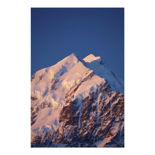 Alpenglow on Aoraki Mount Cook Mackenzie 2 Photo Print