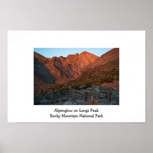 Alpenglow on Longs Peak Poster (Front)
