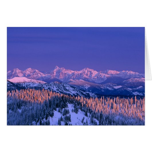 Alpenglow strikes the peaks of Glacier (Front Horizontal)