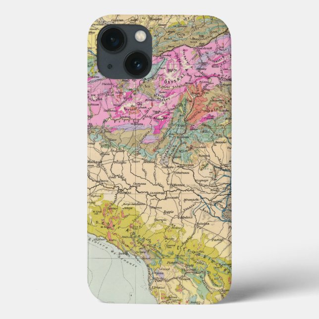 Alpenlander - Atlas Map of the Alps Case-Mate iPhone Case (Back)