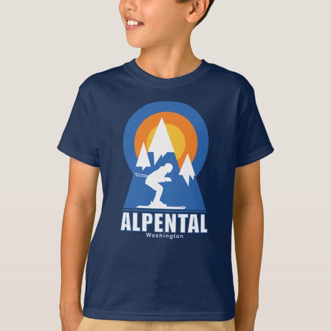 Alpental Ski Sunset T-Shirt (Front)