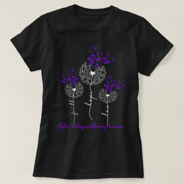Alpha 1 Antitrypsin Deficiency Awareness T-Shirt (Design Front)