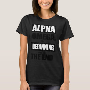 Alpha and Omega Christian Scripture Bible Verse T-Shirt