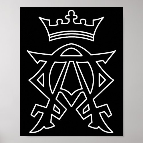 Alpha And Omega Cross Christ Christian Revelation  Poster