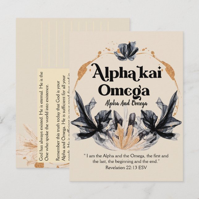 Alpha And Omega | Names of God Devotional Bible  Postcard (Front/Back)