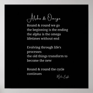 Alpha and omega poem poetry wall art instant
