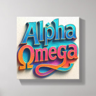 Alpha and Omega Wall Art Ai design 