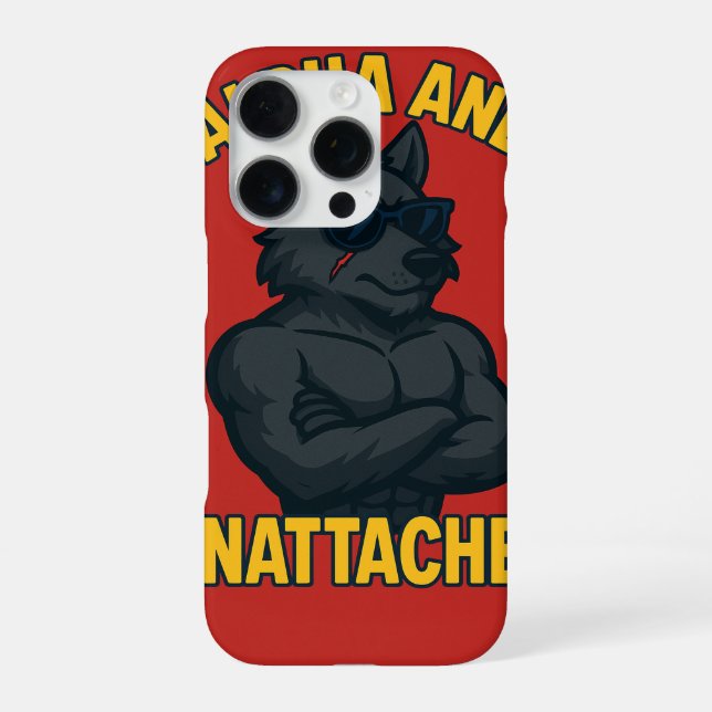 Alpha and Unattached | Funny Wolf Cartoon iPhone Case (Back)
