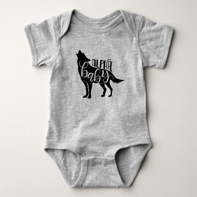 Alpha baby -  Leader of the pack - New baby Bodysuit (Front)